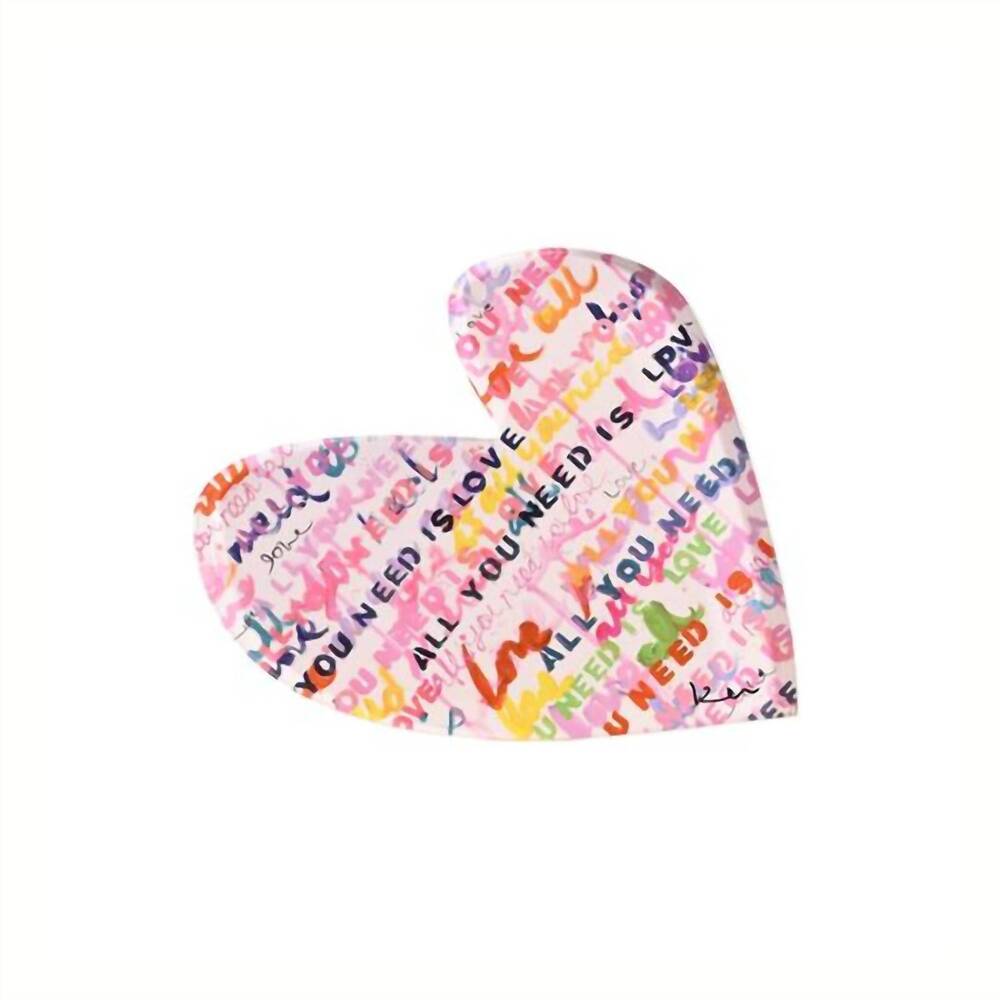 NEW KERRI ROSENTHAL women's love is all you need rock of love - small in pink